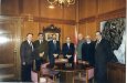 Diputación de Araba. Lizundia, Knörr, Pedro Ramos ( Diputado de Cultura), Alberto Ansola (Diputado Mayor), Haritschelhar, Lekuona, Jose Antonio Arana